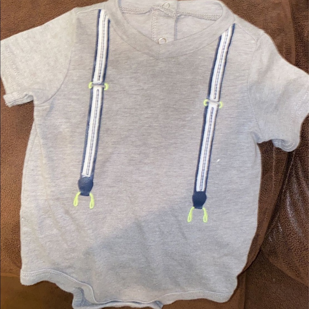 Cute suspenders onsie